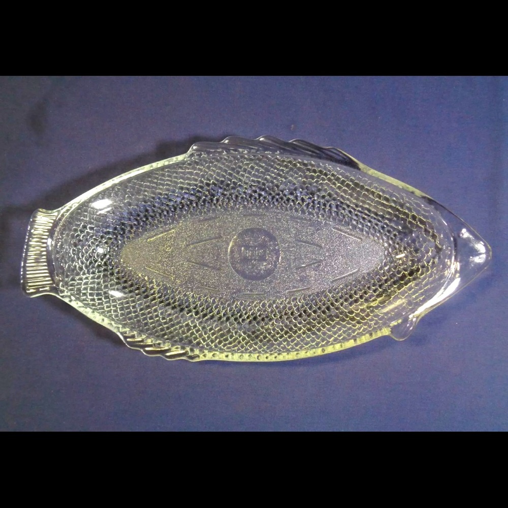 Vintage 18" Clear Glasbake Fish Dish